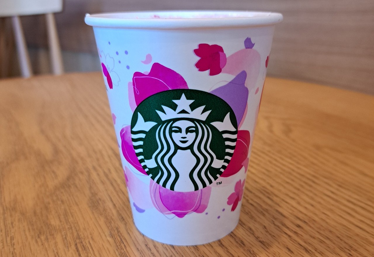 starbucks sakura soy latte｜marukoblog